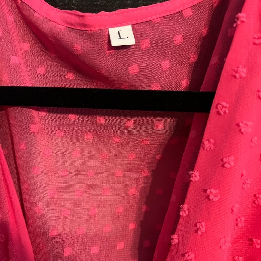 Shein Hot Pink Long Sleeve Dress - Picture 6 of 10